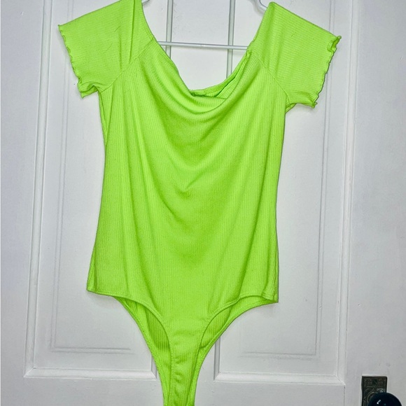 Lime Green knit bodysuit - Picture 2 of 3